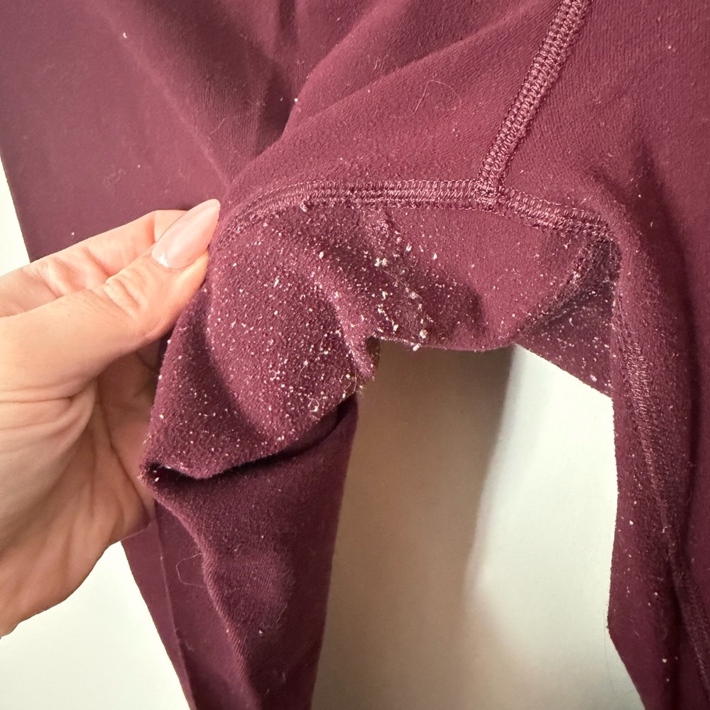 Lululemon Align Crop Leggings Size 10 Burgundy High Rise Yoga Pants - Picture 2 of 5